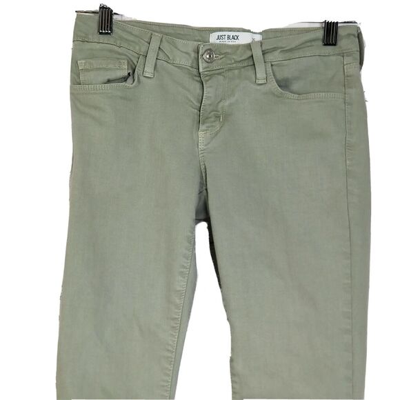 Just Black Womens Jeans Pants Size 25 Green Stretch Tapered SF67 - Picture 4 of 8
